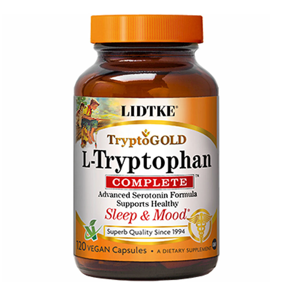 Lidtke Trypto Gold L-Tryptophan Complete Capsules for Healthy Sleep and Mood, 120 Ea